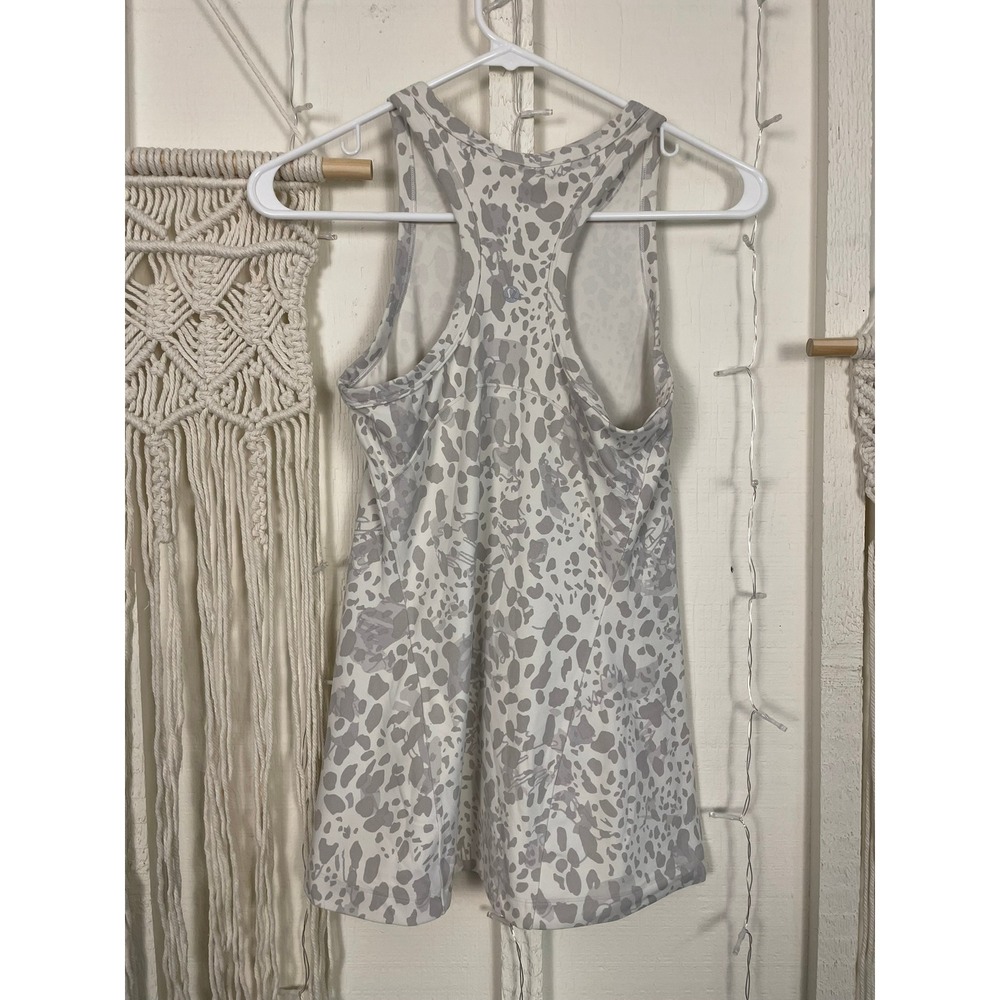 $58 Lululemon Align Racerback Tank Cheetah Camo Antique White Women 6 Yoga - Picture 6 of 8